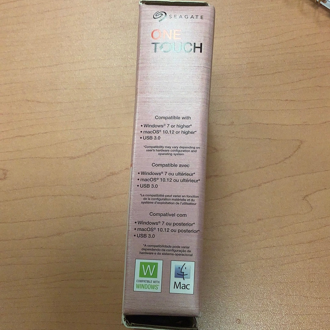 Seagate 2TB One Touch Slim Portable External Hard Drive USB 3.0 - Pink Rose
(STKB2000405) (Open Box)