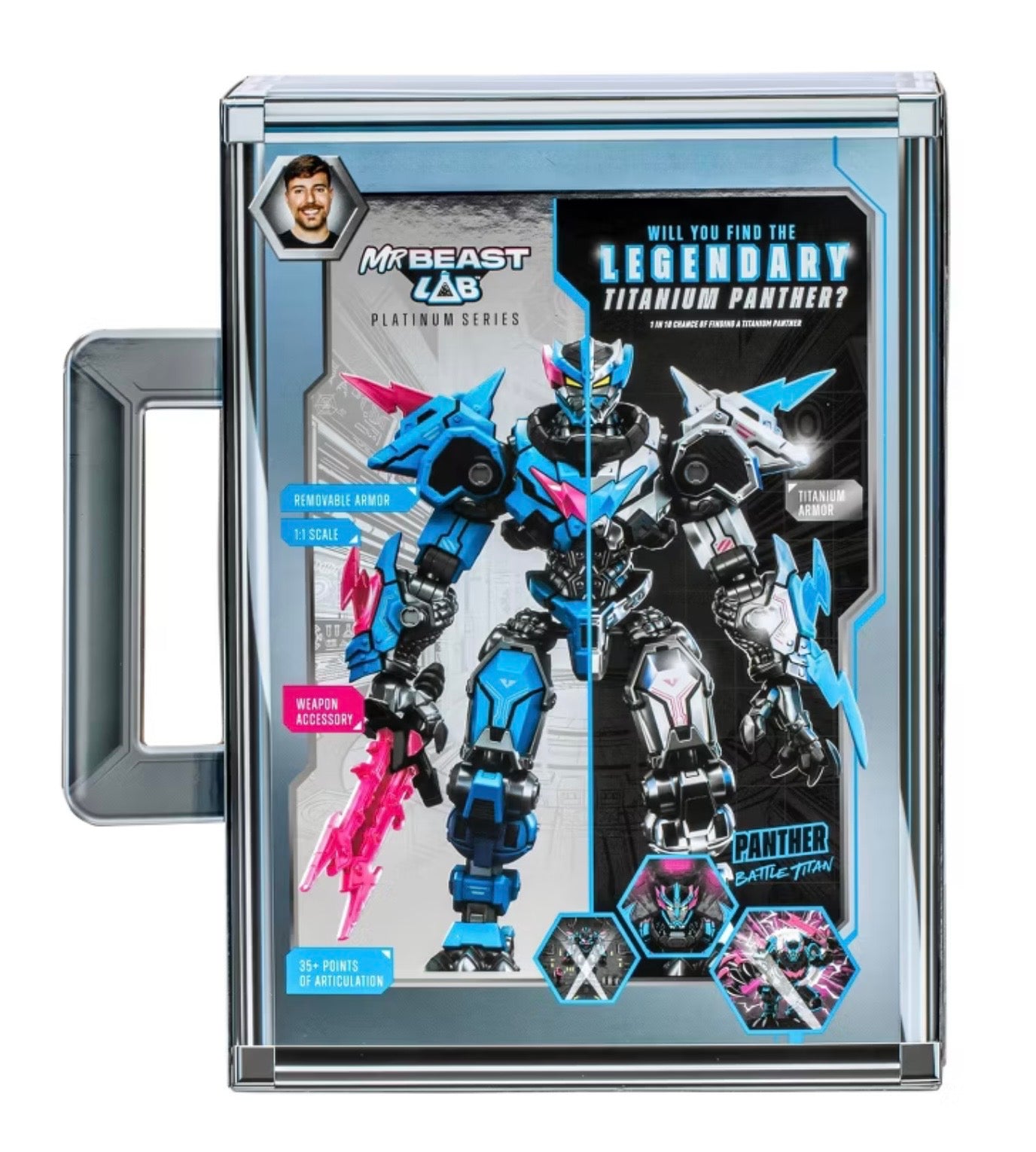 MrBeast Lab Platinum Series Collector Action Figure - Panther - OPEN PACKAGING (see pictures)