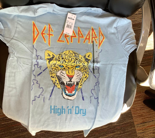 ADULT SIZES -Def Leppard T-shirt-Blue