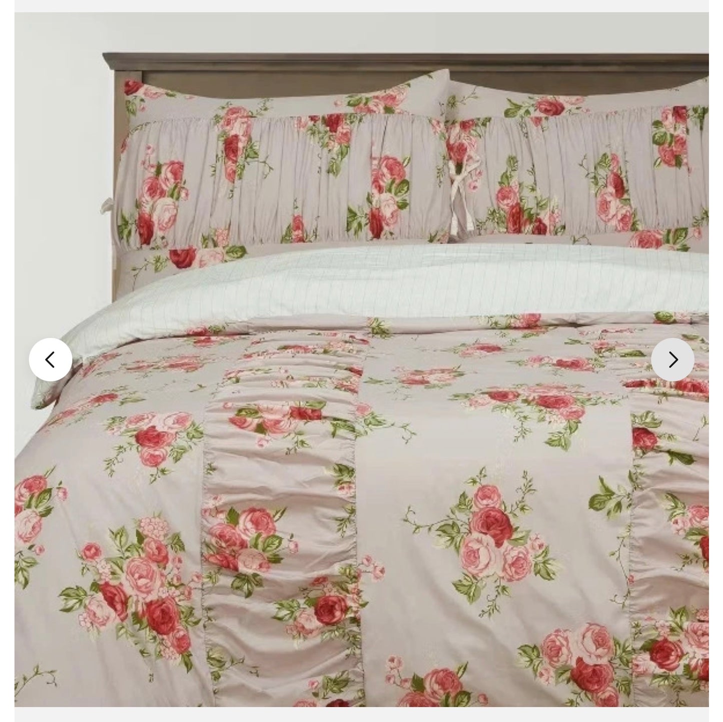 Harlow & Wzen - Ruched Comforter Set - Pink Floral - Repackaged (see pictures) - FOR PICKUP ONLY