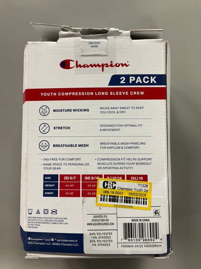 Champion Performance 2pack Compression Shirts - Youth - Black - Open Box (see pictures)