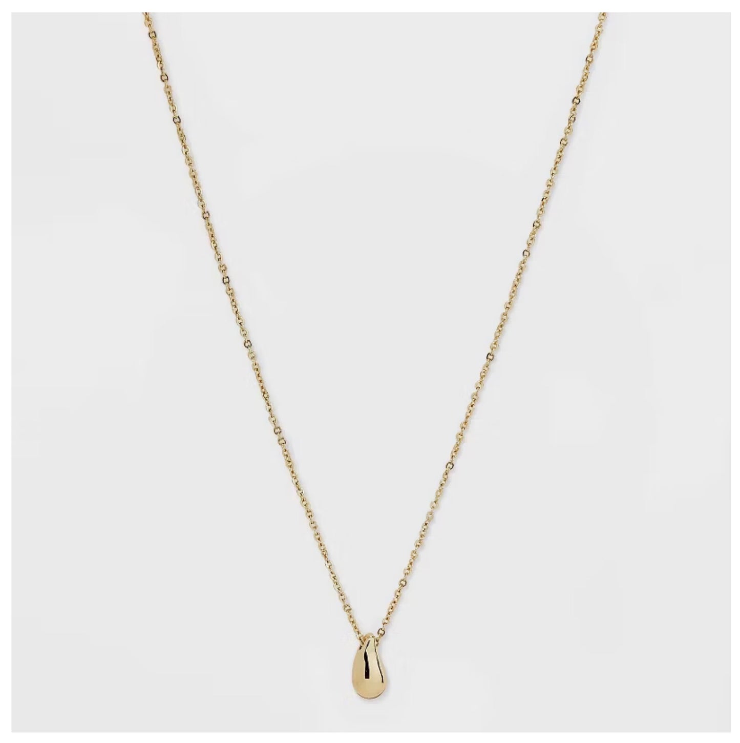 Dainty Fashion Jewelry - Gold Teardrop Necklace