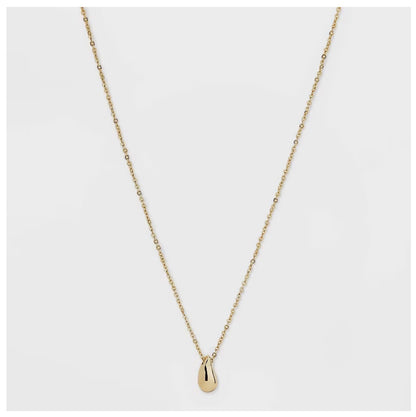 Dainty Fashion Jewelry - Gold Teardrop Necklace