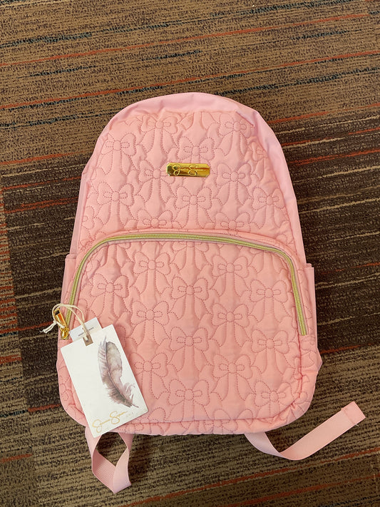 Jessica Simpson Pink Bow Design Backpack