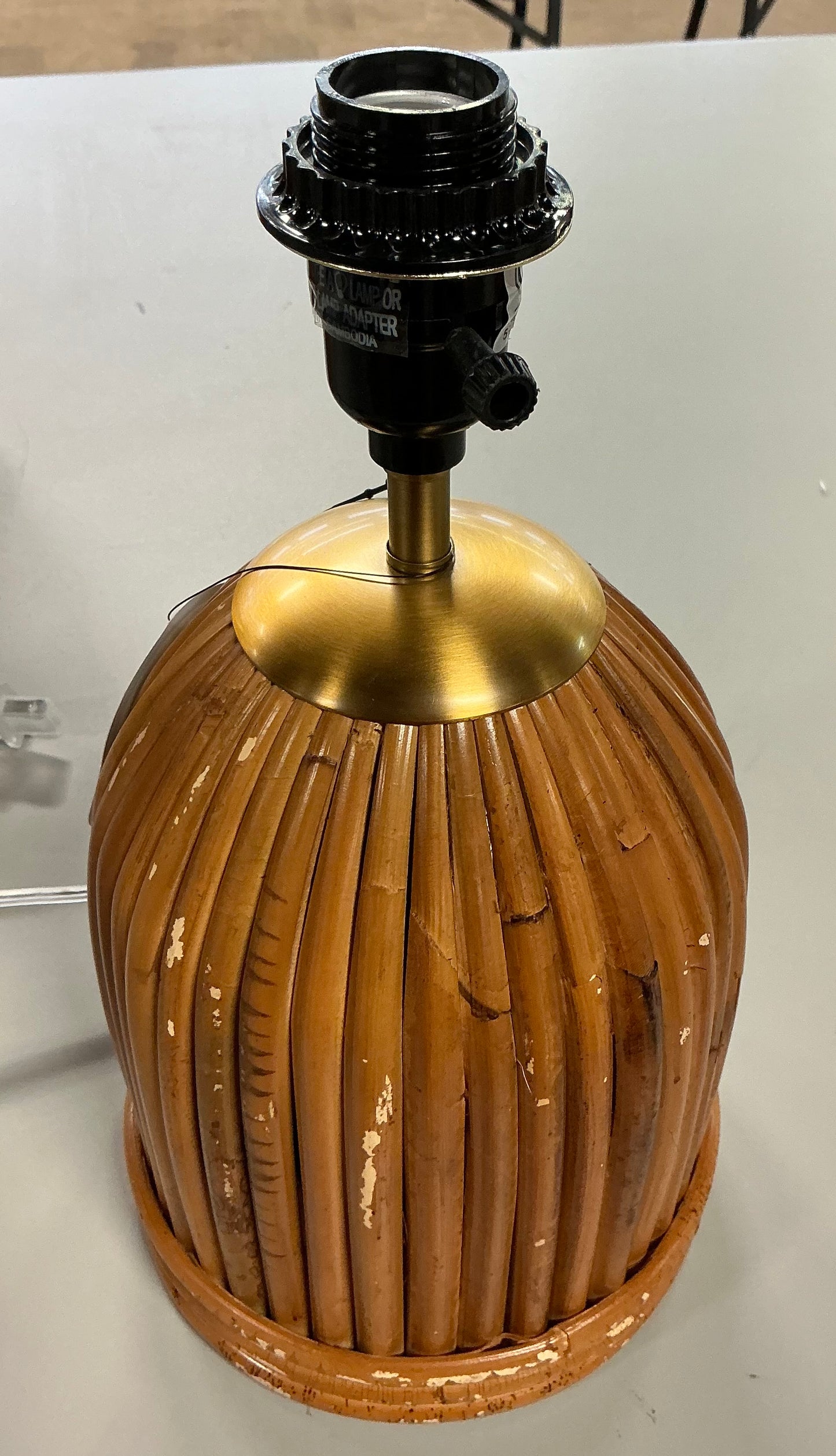 Woven Table Lamp - Threshold™ designed with Studio McGee - Out of Box - NO SHADE - Minor Cosmetic Damage from Shipping  (see pictures)  - FOR PICKUP ONLY