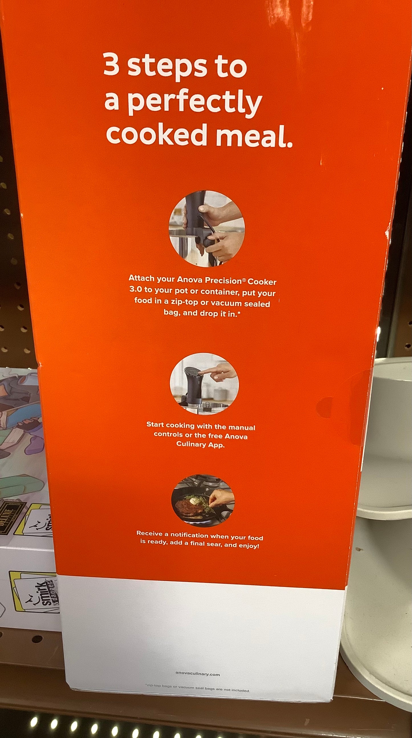 Anova Sous Vide Precision Cooker 3.0: Smartphone
Controlled, 1000W, Automatic Shut-Off, Stainless Steel, Sous Vide Machine