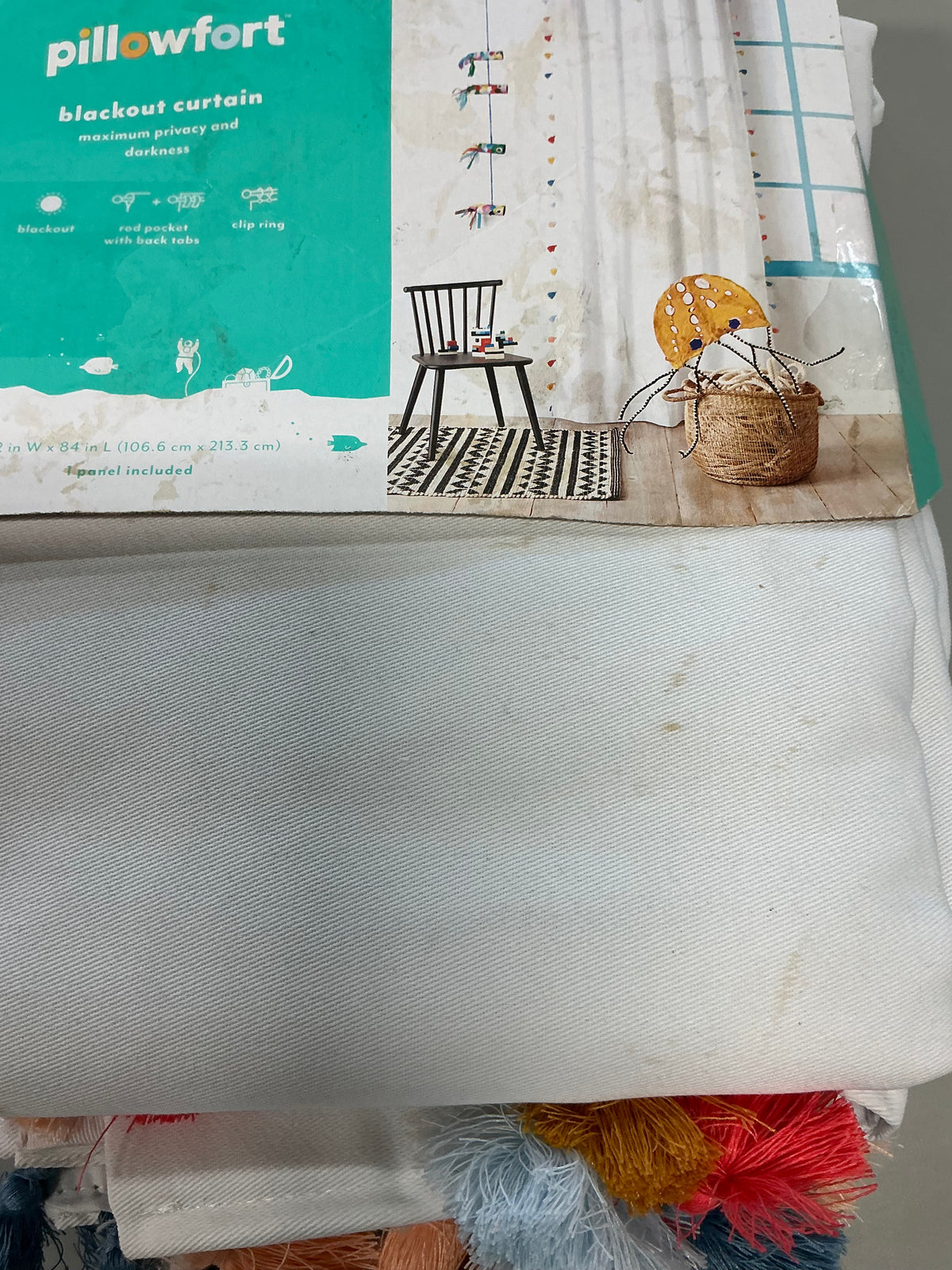 Single Panel Kids Blackout Curtain - 84” - Minor Dirt/Shipping Damage (see pictures)
