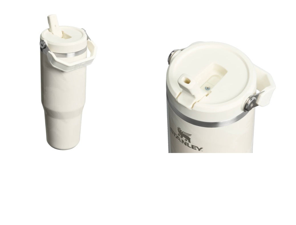 Stanley 40oz Stainless Steel IceFlow Flip Straw Tumbler - Calcite Marble - MINOR COSMETIC DAMAGE DUE TO SHIPPING (see pictures)