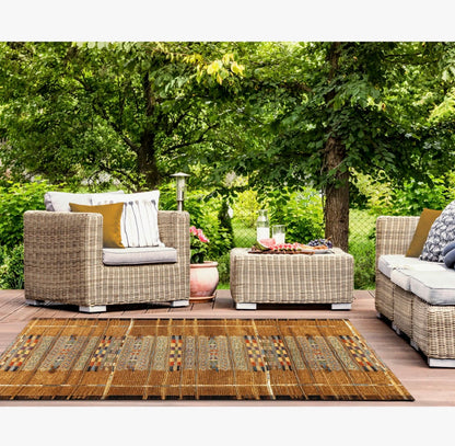 Augustus Machine Woven Striped Area Rug - 8’10” x 11’9”