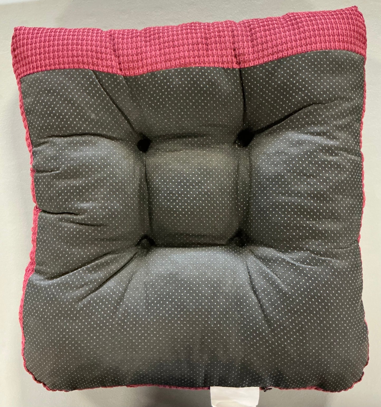 Sweet Home Collection™ Fluffy Memory Foam Tufted Chair Cushion Non Slip Rubber Back - Set of 2 -Burgundy