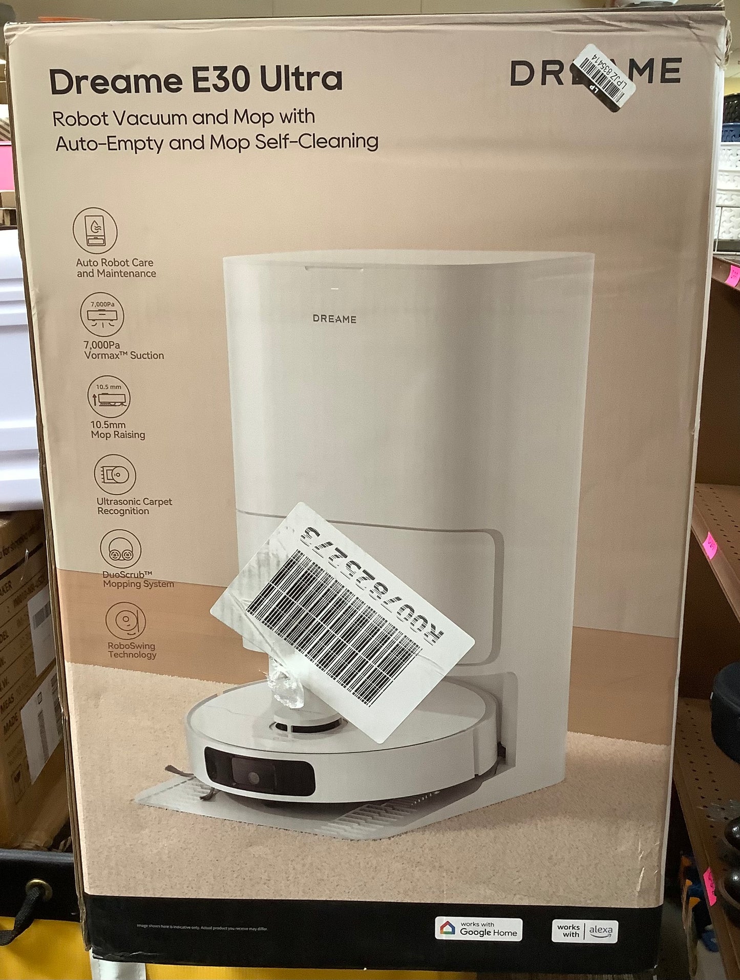 Dreame E30 Ultra Cordless Robot Vacuum and Mop 10.2"
Cleaning Path White