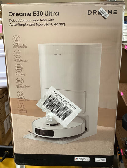 Dreame E30 Ultra Cordless Robot Vacuum and Mop 10.2"
Cleaning Path White