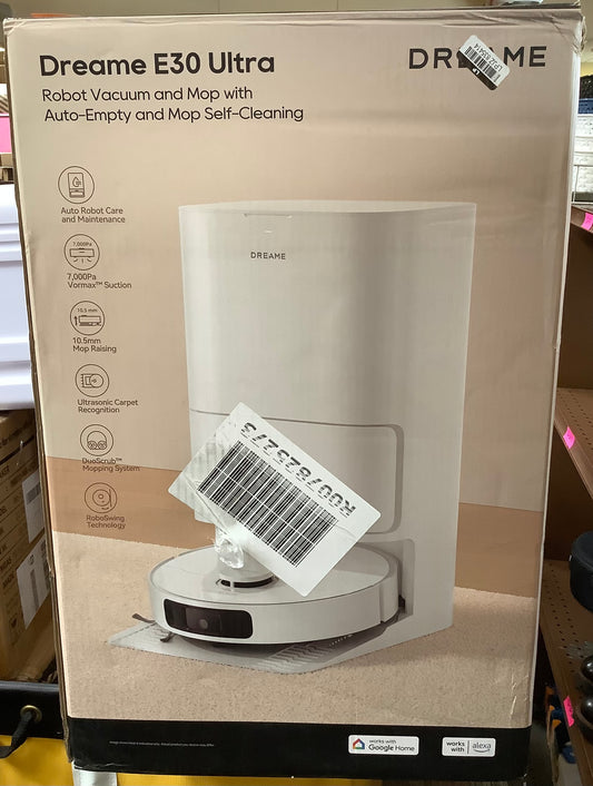 Dreame E30 Ultra Cordless Robot Vacuum and Mop 10.2"
Cleaning Path White