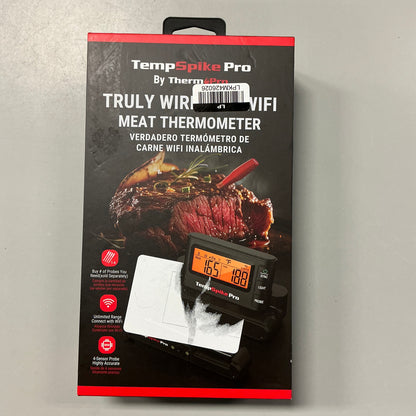 ThermoPro - TempSpike Pro Unlimited Range - 1 Probe - Digital Remote - Bluetooth Compatibility Meat Thermometer