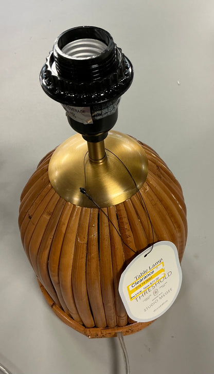 Woven Table Lamp - Threshold™ designed with Studio McGee - Out of Box - NO SHADE - Minor Cosmetic Damage from Shipping  (see pictures)  - FOR PICKUP ONLY