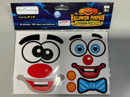 ArtCreativity Halloween Pumpkin Stickers for Decorating
