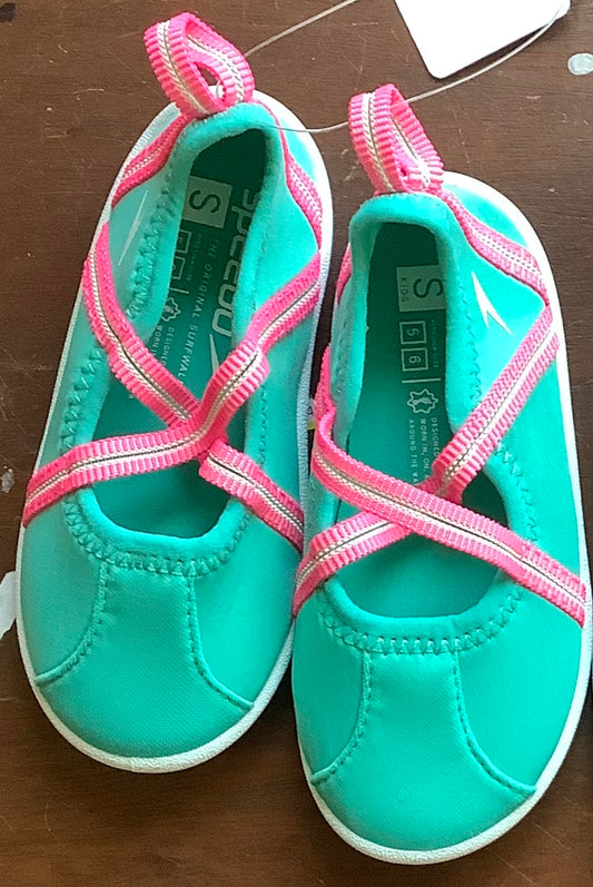 (Clearance) FINAL SALE Kids Sizes Speedo Bootie’s-Teal/Pink
