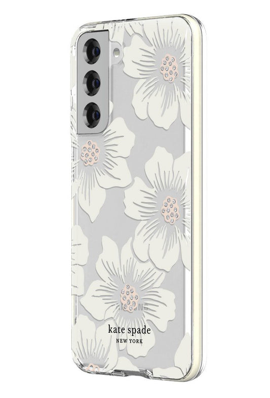 Kate Spade Samsung Galaxy S21 Defensive Hardshell Case - Hollyhock Floral