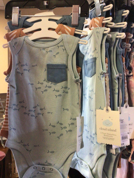 Baby boys Sleeveless pocket bodysuit