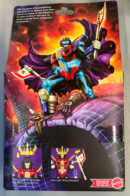 Masters of the Universe Origins & Transformers Starscream Armor Scare Glow Action Figure, MOTU Toy