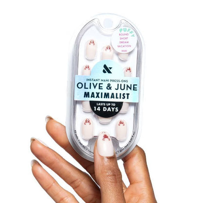 Olive & June Press-On Fake Nails - Maximalist - S Round - Dream Vacation - 42ct