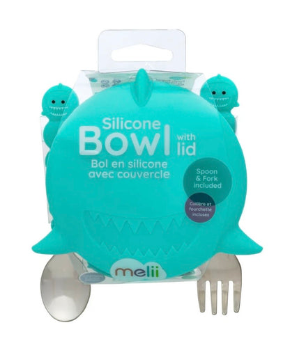Melii - Silicone Animal Bowls with Lid and Utensils