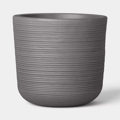 Fluted Outdoor Planter - Gray - 8" - Threshold™ - Minor Shipping Damage (see pictures)