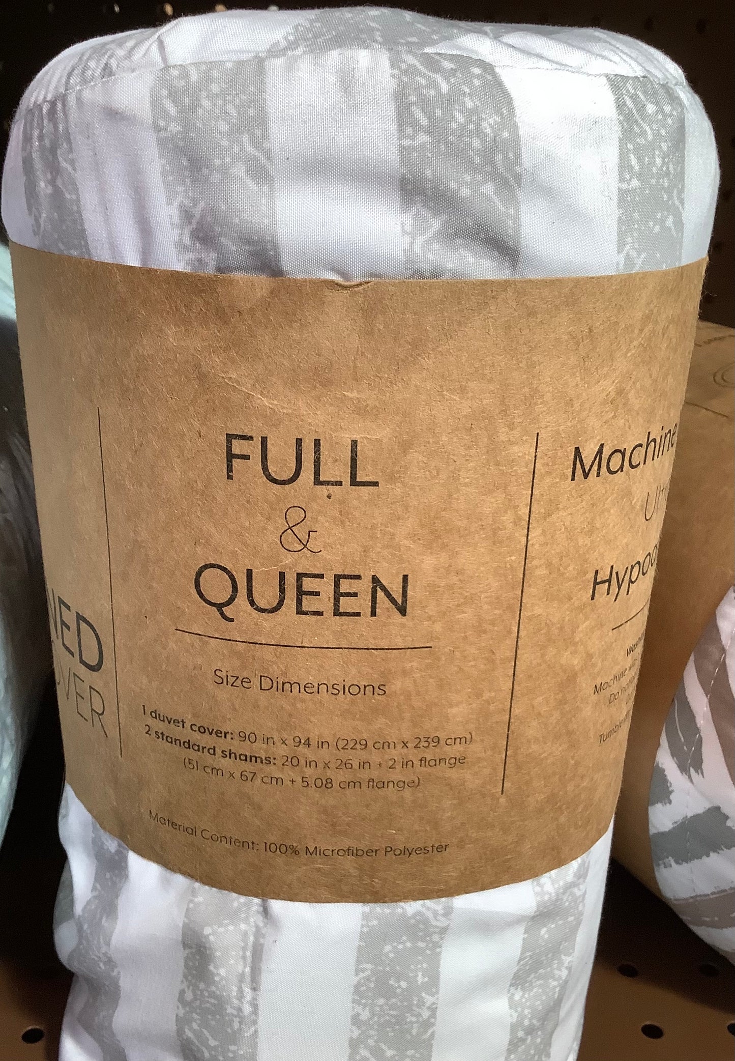 3-piece patterned duvet cove-Full-Queen