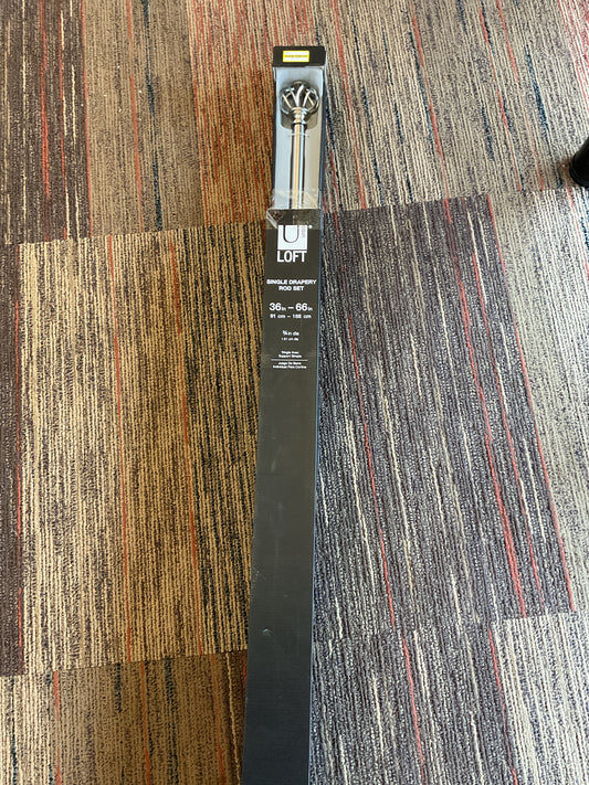 Silver Single Drapery Rod