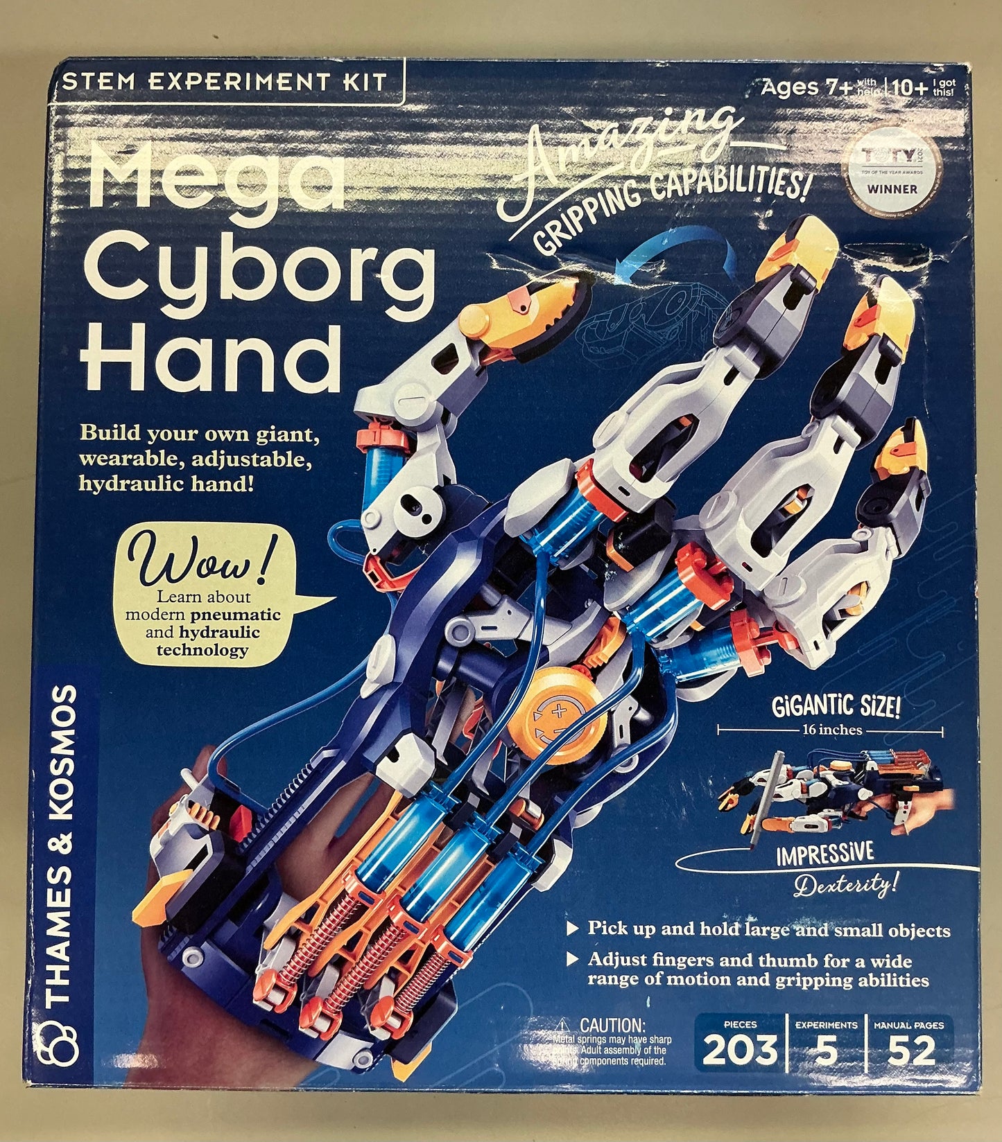 Thames & Kosmos Mega Cyborg Hand STEM Experiment Kit: Science Project For Grades 3-8