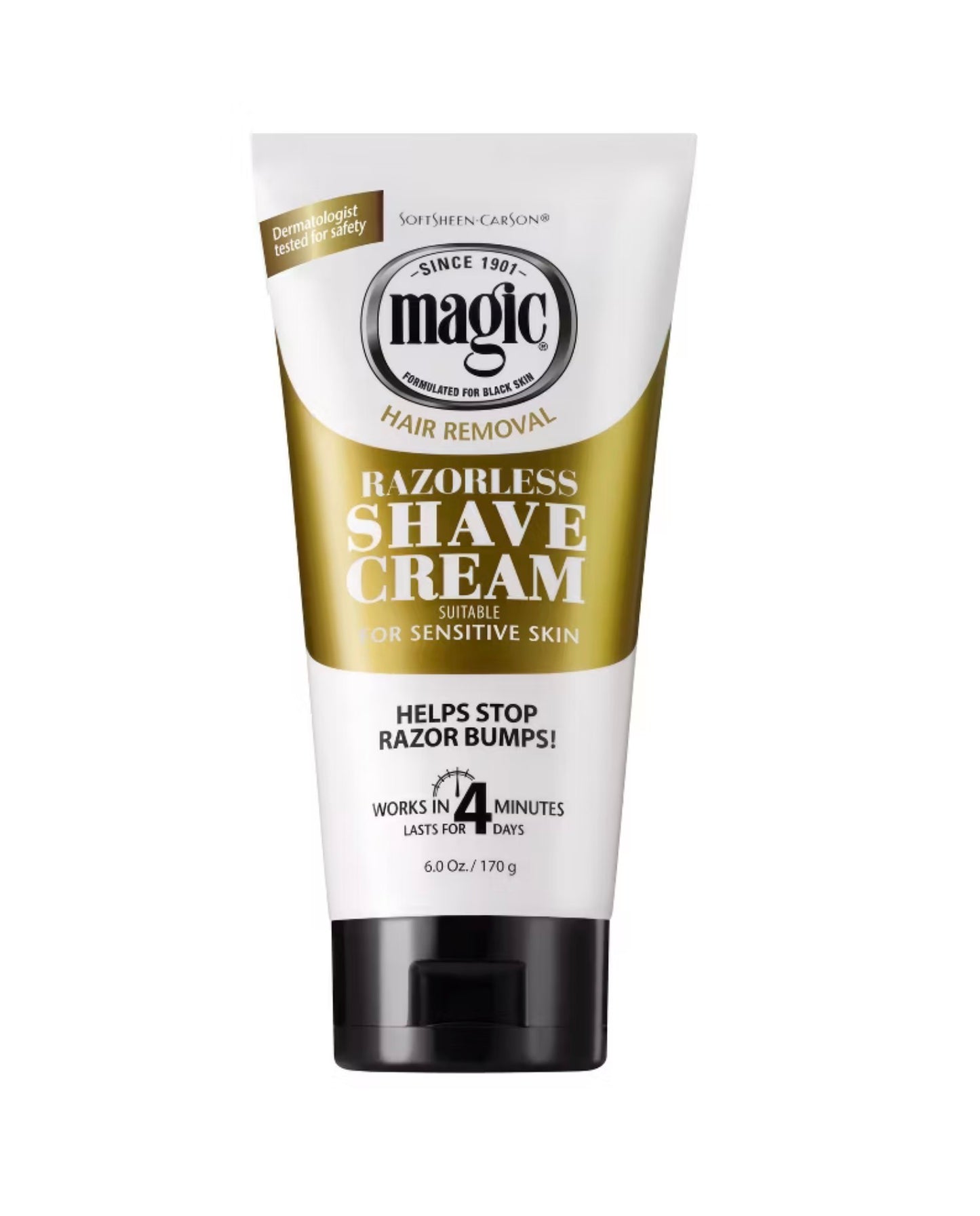 Magic Razorless Shaving Cream for Hair Removal, Bald Head Maintenance, Depilitory Cream - 6oz