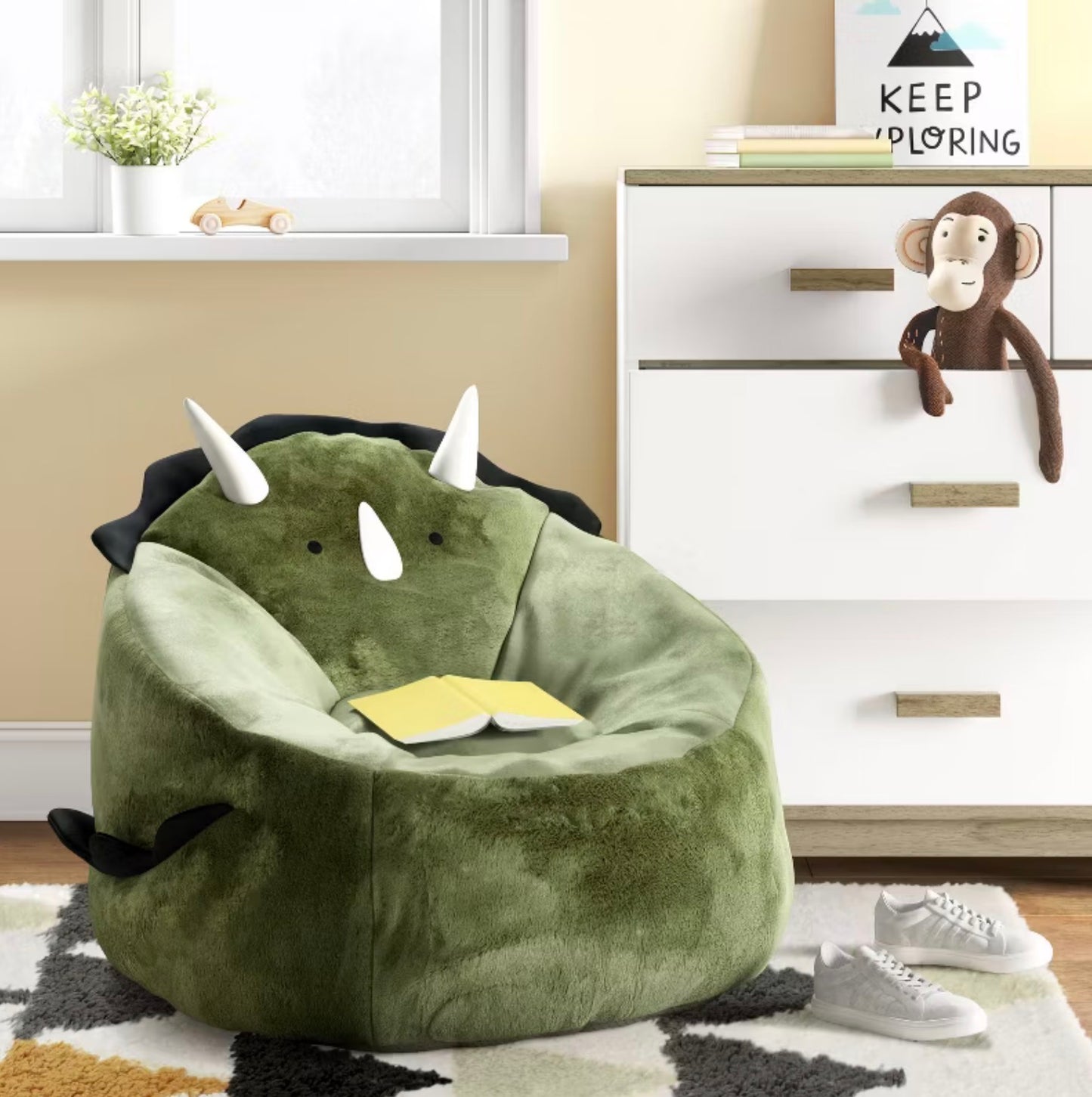 Dinosaur Kids' Bean Bag Chair - Out of Package (see pictures)