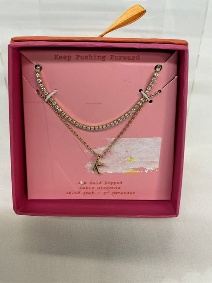 Gold Initial Necklace (AND) - Damaged Packaging (See Pictures)