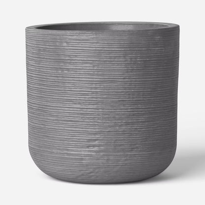 Fluted Outdoor Planter Gray 12" - Threshold™ - Minor Cosmetic Defect (see pictures) - FOR PICKUP ONLY