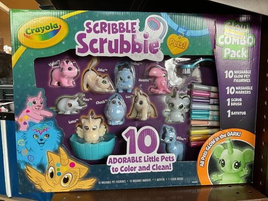 Crayola Scribble Scrubbies Glow Art Set for Kids, Craft Kit with Markers, Ages 3+