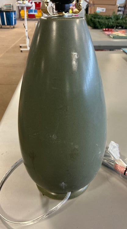 Wavy Shade Collection with Ceramic Base Table Lamp - Green - Threshold™ - MISSING SHADE (see pictures) - Minor Cosmetic Damage from Shipping