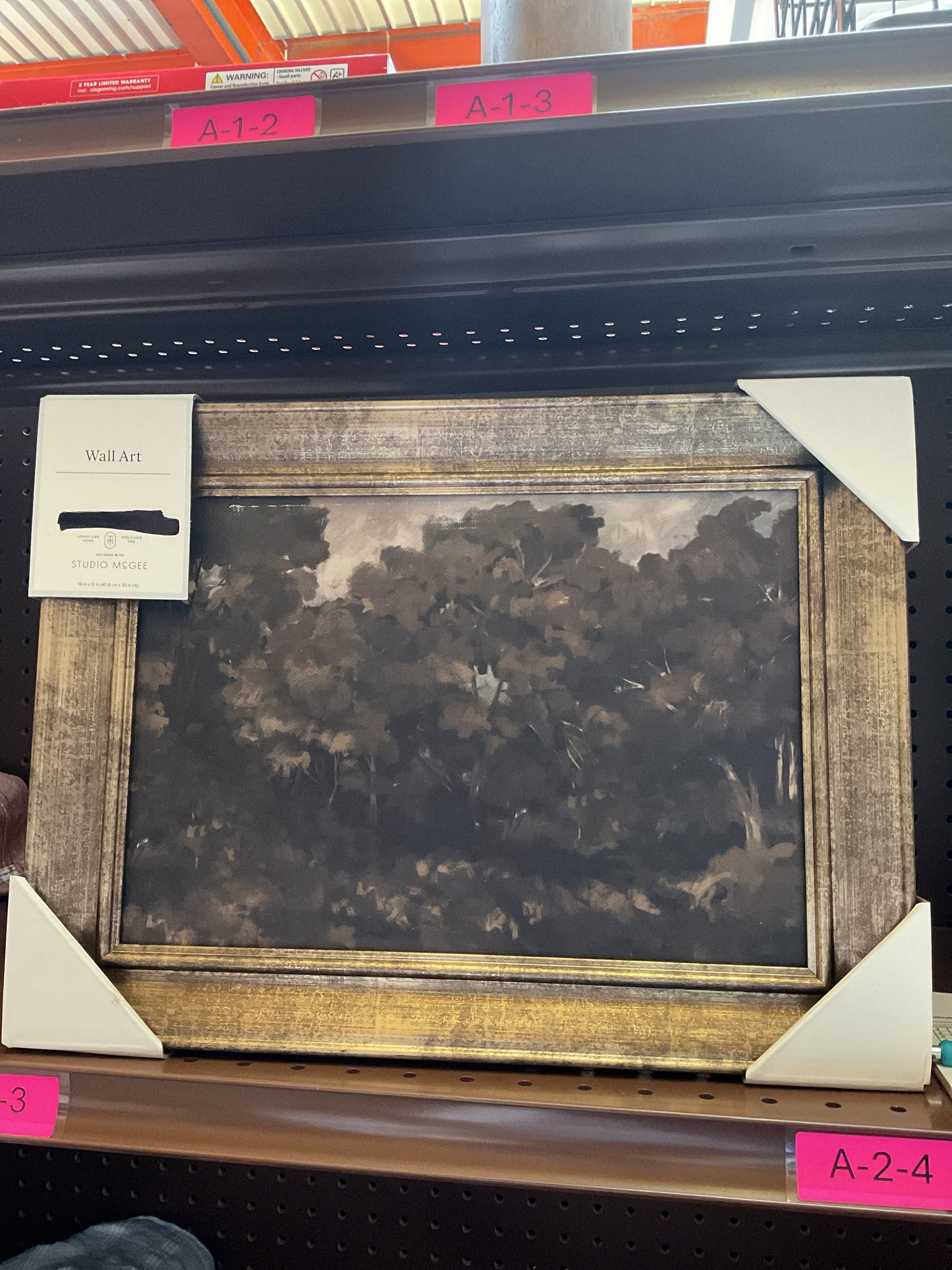 FINAL SALE - 16"x12" Moody Trees Framed Wall Canvas Board