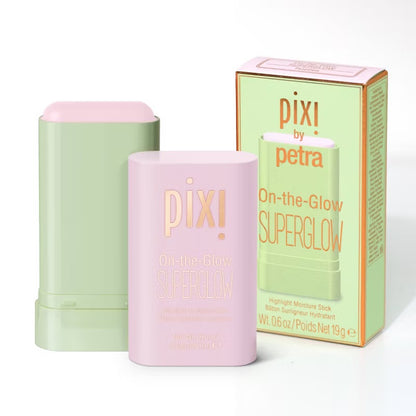 Pixi by Petra On-The-Glow Super Glow Highlighter Stick - Petal Dew - 0.6oz: Brightening, Face Application, Medium Coverage - Damaged Packaging (see pictures)