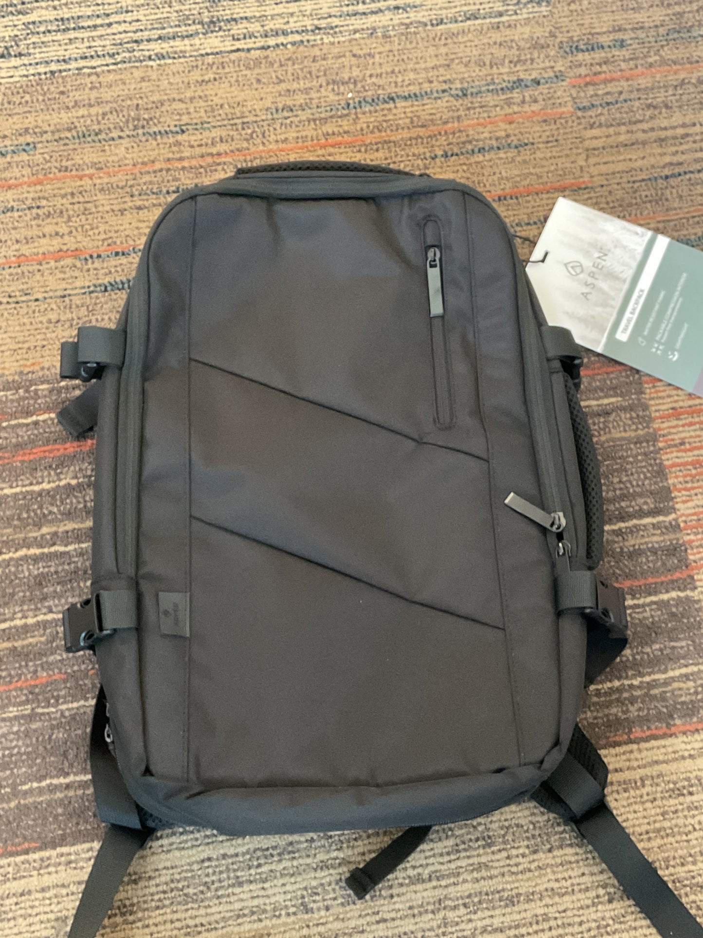 Aspen Black Travel Backpack