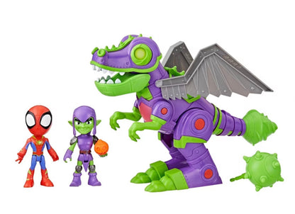 Marvel Spidey and His Amazing Friends Dino-Webs Goblinsaurus Mech Pack - DAMAGED BOX (see pictures)