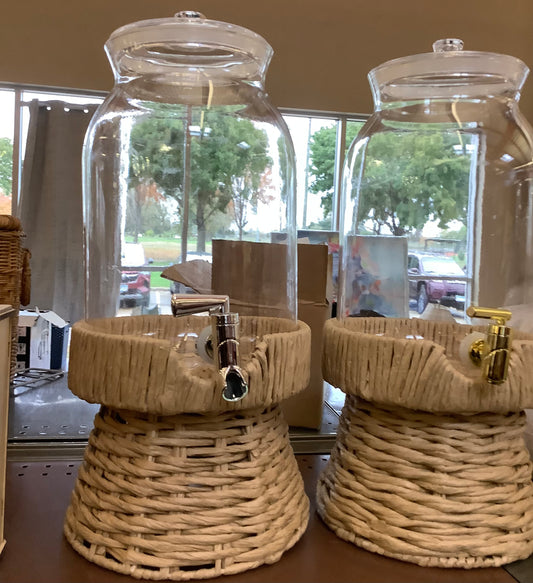 7L Drink Dispenser with Woven Stand