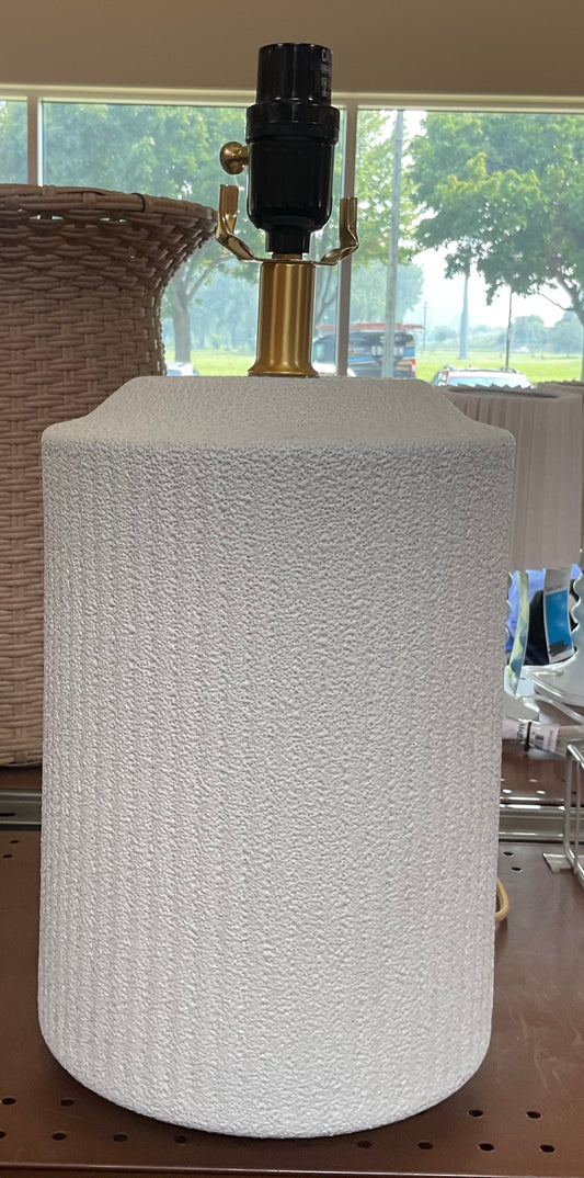 24"x16" Ceramic Assembled Table Lamp White