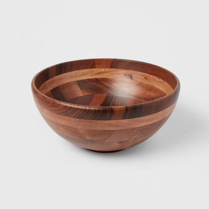 THRIFTY 70 - 188oz Wood Signature Serving Bowl - Threshold™ - Open Box - Cracked (See Pictures)- FINAL SALE- NO RETURNS - AS IS