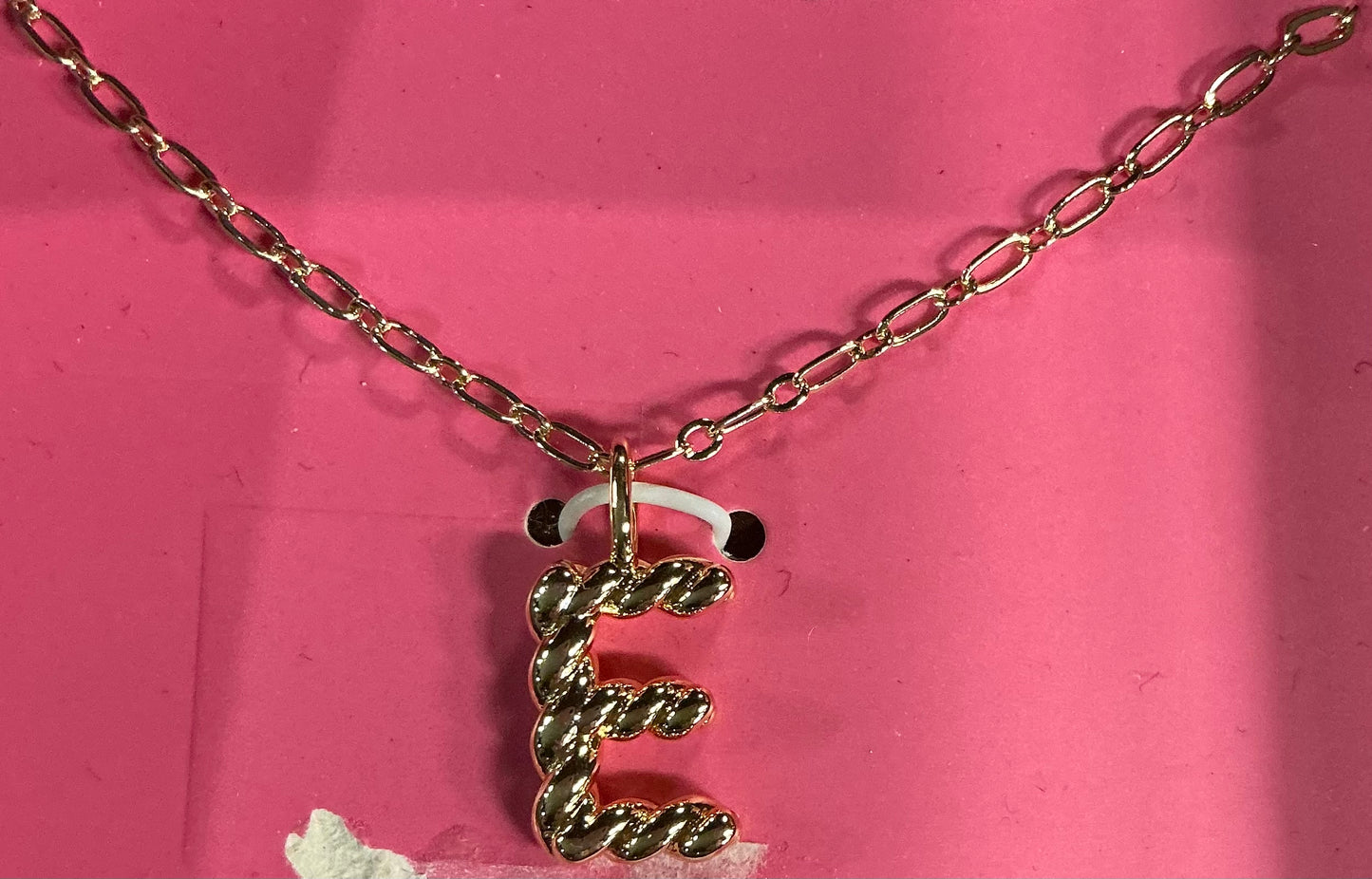 Gold Initial Necklace (AND) - Damaged Packaging (See Pictures)