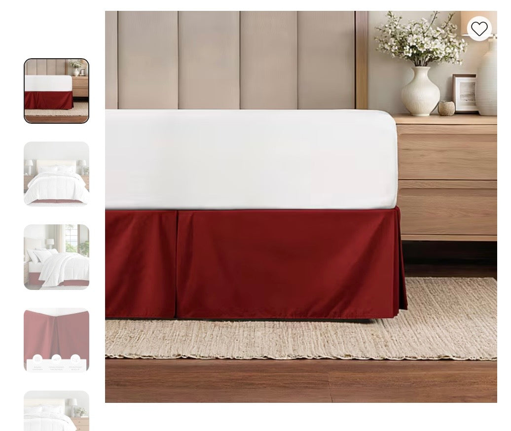 Casual Comfort Luxury Pleated 14" Hypoallergenic Wrinkle Resistant Bed Skirt - Queen