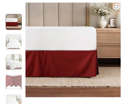 Casual Comfort Luxury Pleated 14" Hypoallergenic Wrinkle Resistant Bed Skirt - Queen