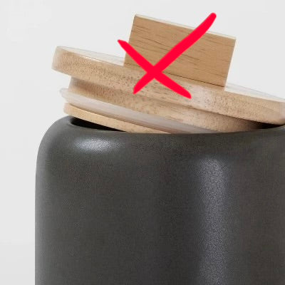 Project 62 - 125oz Stoneware Tilley Food Storage Canister - NO LID - MINOR COSMETIC DAMAGE (see pictures ) - Charcoal Gray - THRESHOLD - FOR PICKUP ONLY