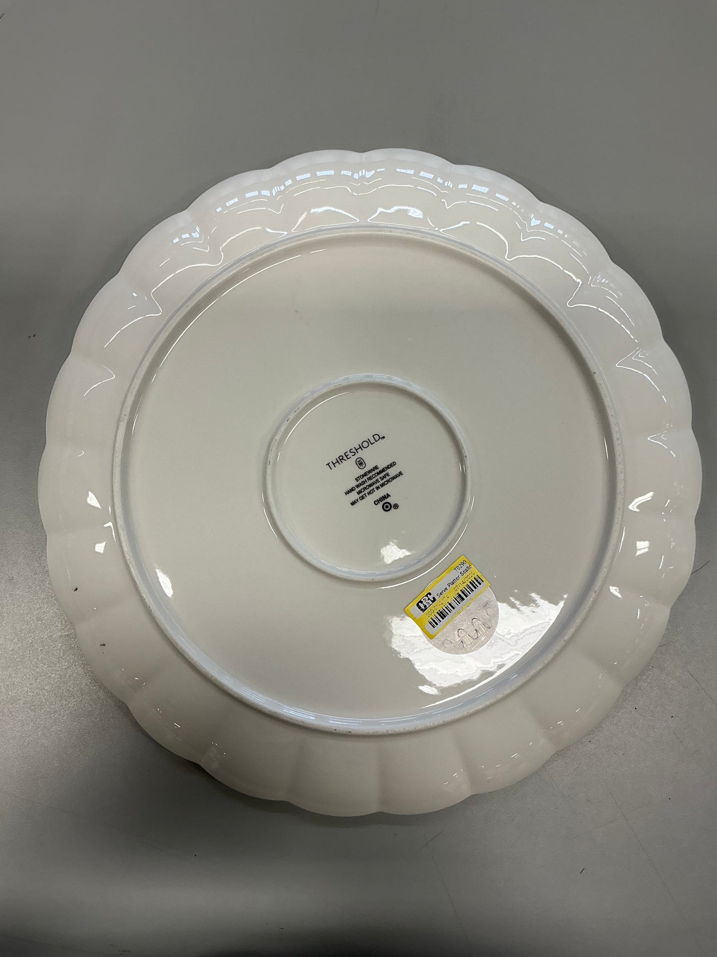 Serve Platter Scalloped Gold Rim - Threshold™ - FOR PICKUP ONLY