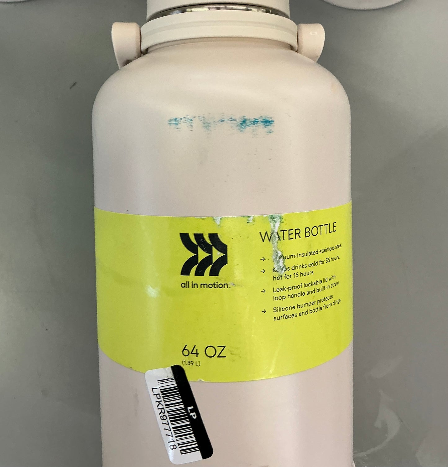 64 fl oz Stainless Steel Pop-Up Chug Sport Bottle White -  Minor Cosmetic Damage (see pictures)