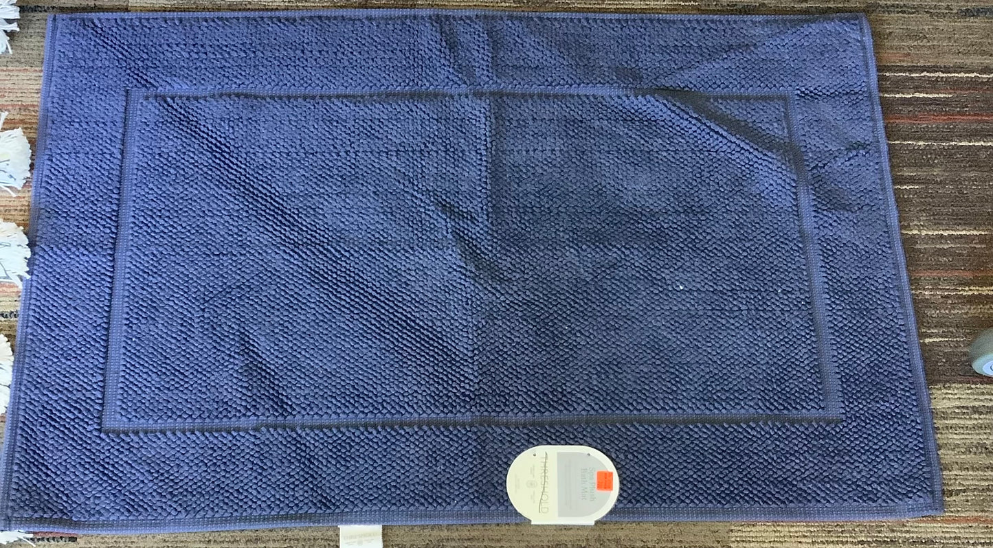 Spa Plush Bath Mat-Blue
